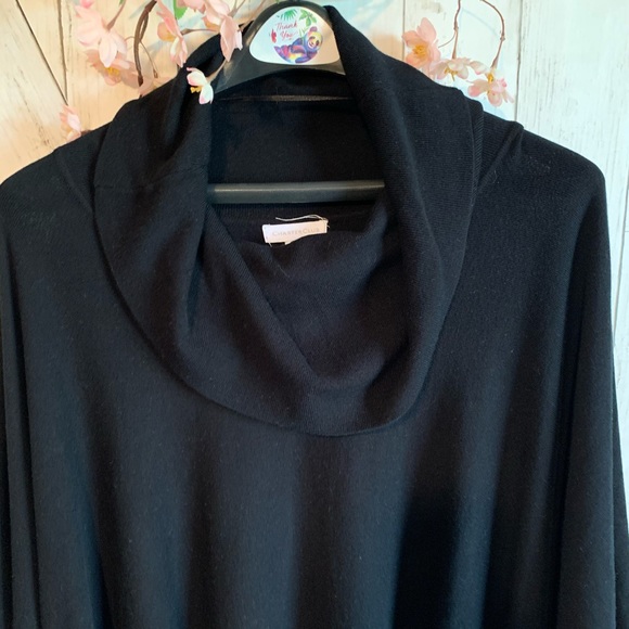 Charter Club black  Cowl Neck Cape - Picture 3 of 6